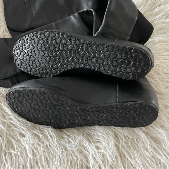 Stuart Weitzman Iconic Black Leather and Suede 5050 Boot Size 8 - Picture 4 of 8